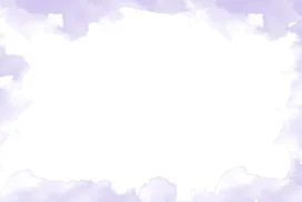 Purple Watercolor Frame Background with Soft Lavender Clouds