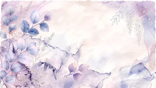 Purple Watercolor Floral Background For PowerPoint With Wisteria Purple Watercolor Floral Background For PowerPoint With Wisteria