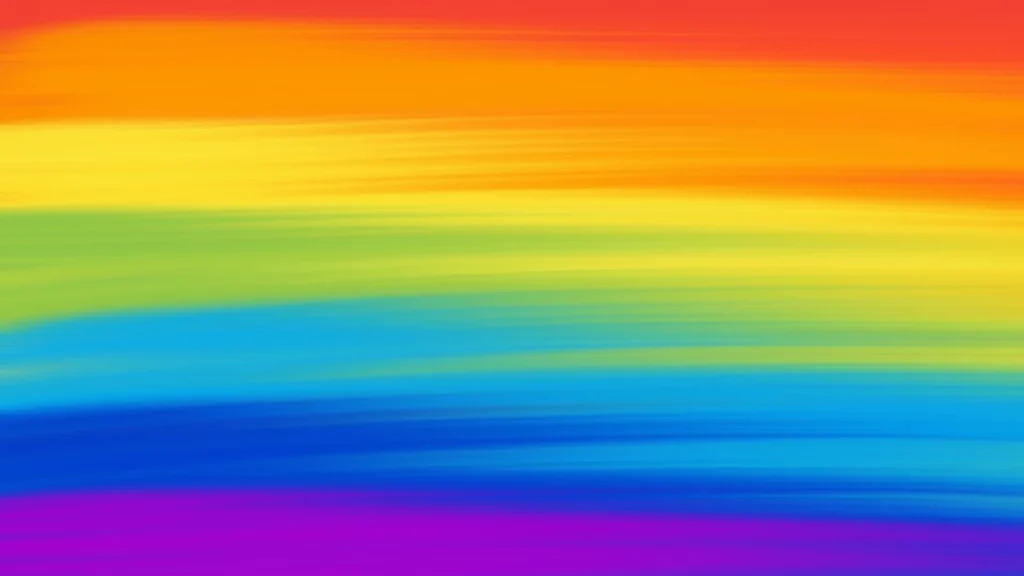 Rainbow Background for Google Slides with Painted Brush Stripes