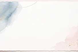 Watercolor Frame Background For Google Slides With Corner Blooms