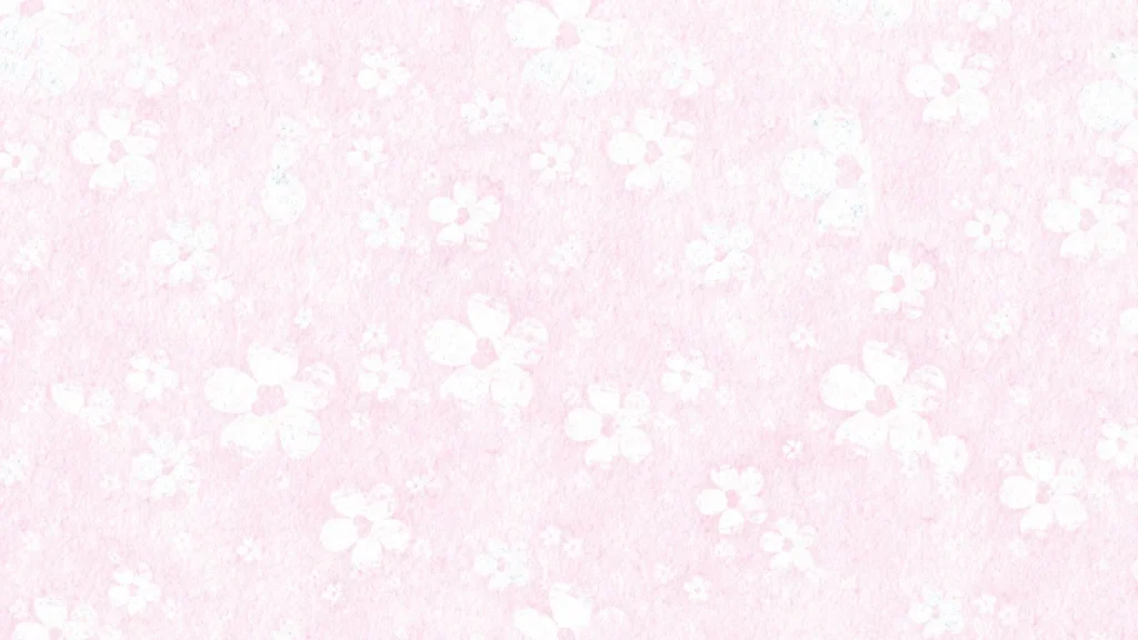 Pink Floral Pattern Background with White Flower Silhouettes
