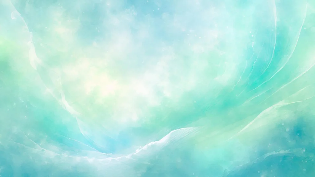 Teal Watercolor Background for PowerPoint with Swirling Galaxy Wisps