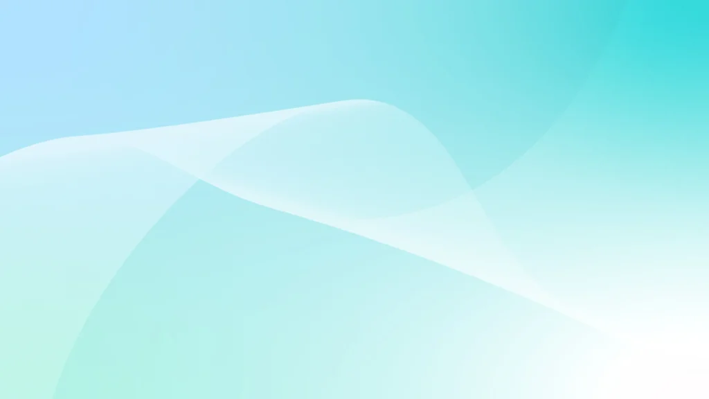 Teal Background For PowerPoint With A Bright Mesh Wave Curve