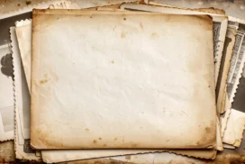 Vintage Photo Paper Background For PowerPoint With Aged Edges