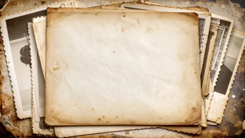 Vintage Photo Paper Background For PowerPoint With Aged Edges Vintage Photo Paper Background For PowerPoint With Aged Edges