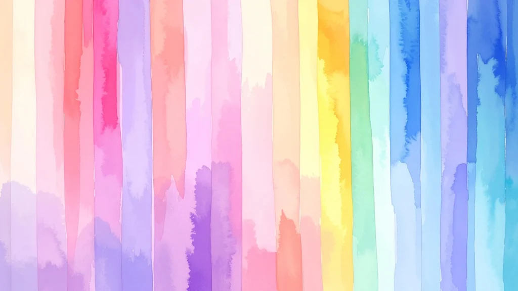 Watercolor Rainbow Background for PowerPoint with Bleeding Stripes
