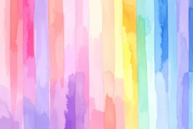 Watercolor Rainbow Background for PowerPoint with Bleeding Stripes