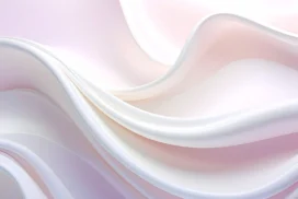 White Silk Background for Google Slides with Spiral Ribbon Fold