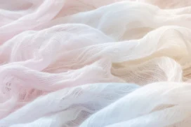 White Silk Background For Google Slides With A Gauzy Weave
