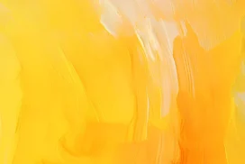 Yellow Paint Background for PowerPoint with Bold Orange Strokes