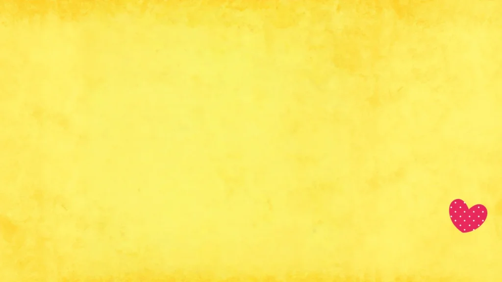 Yellow Paper Background for PowerPoint with a Polka Dot Heart