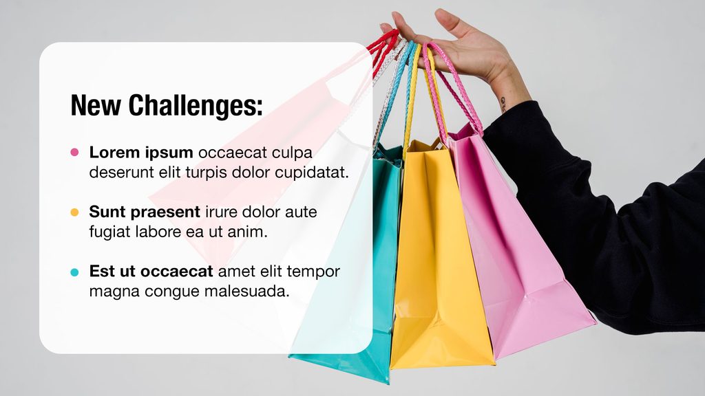Content slide with bullet points placed inside a solid panel over a photographic background