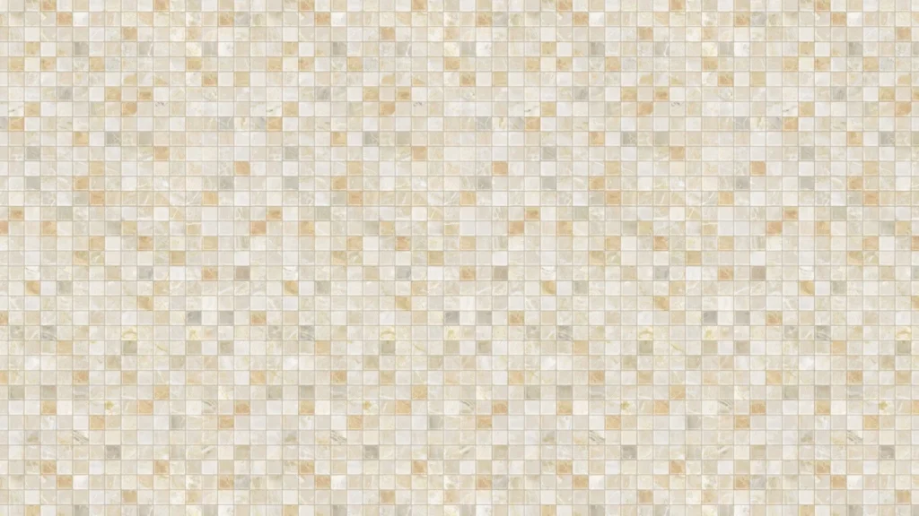 Beige Mosaic Background for PowerPoint with Small Pearl and Honey Marble Tiles
