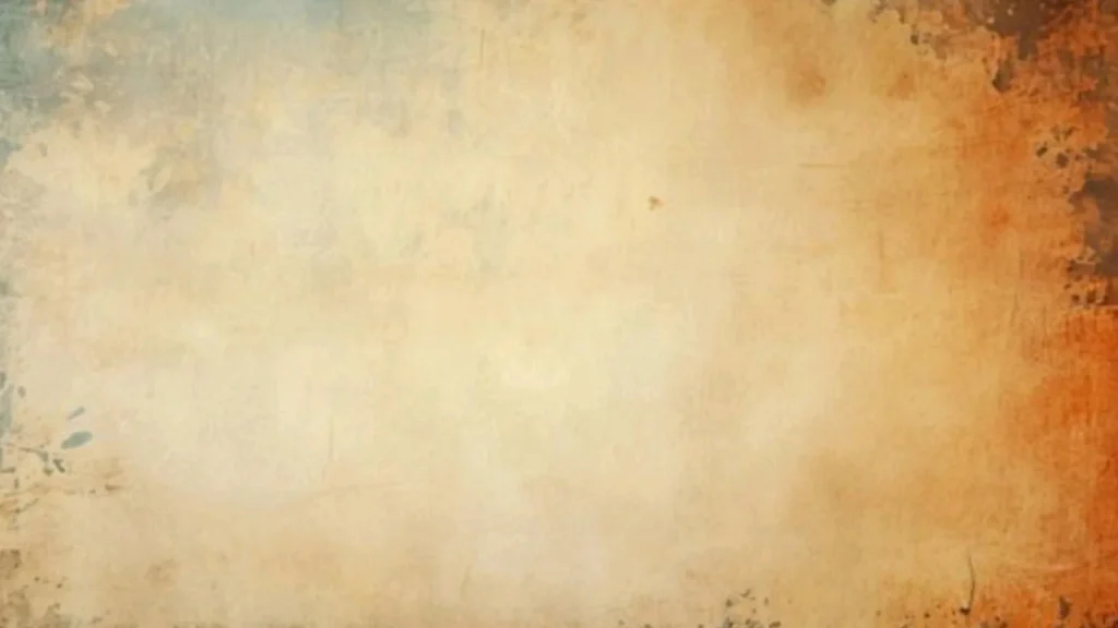 Grunge Paper Background for PowerPoint in Beige with a Rust Orange Edge and Blue Gray Corner