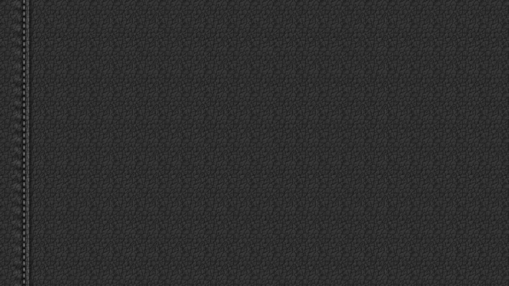 Black Leather Background For PowerPoint With A Pebbled Grain And Stitched Seam