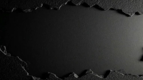 Black Torn Paper Background for PowerPoint with Rough Stone Textured Edges Black Torn Paper Background for PowerPoint with Rough Stone Textured Edges