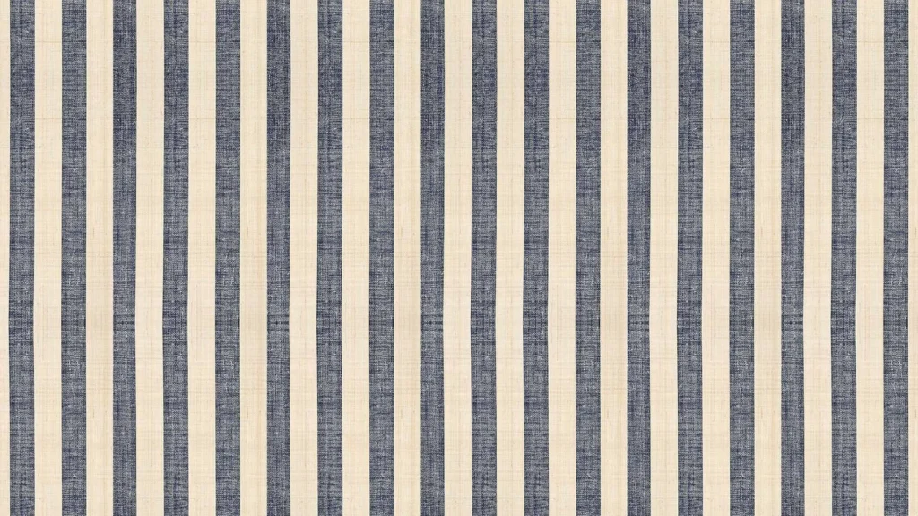 Blue Cream Striped Fabric Background for PowerPoint