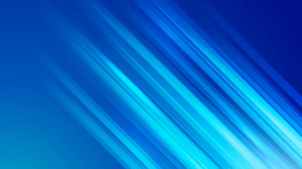 Blue Background for PowerPoint with Bright Cyan Rays