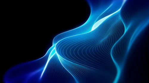 Blue Glowing Light Waves Background for PowerPoint with Fine Contour Lines on Black Blue Glowing Light Waves Background for PowerPoint with Fine Contour Lines on Black