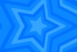 Blue Star Background for PowerPoint with Concentric Starburst Layers in Tonal Cornflower Blue