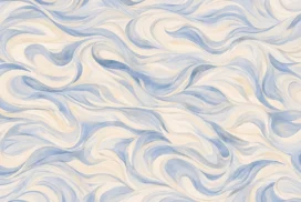 Blue Marble Background for Google Slides with Powder Blue and Cream Flowing Swirls