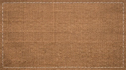 Burlap Texture Background For PowerPoint With A White Stitched Border Burlap Texture Background For PowerPoint With A White Stitched Border