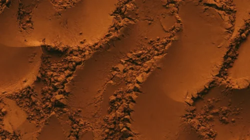 Cocoa Powder Texture Background for PowerPoint with Rust Brown Ridges and Crumbs Cocoa Powder Texture Background for PowerPoint with Rust Brown Ridges and Crumbs