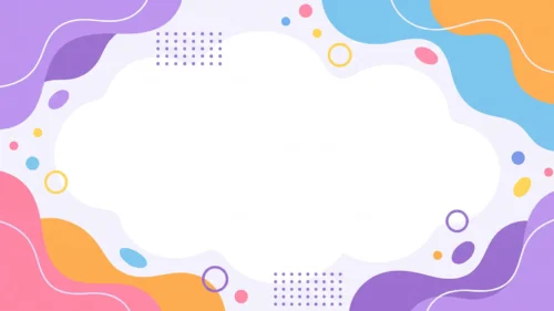 Cute Colorful Abstract Cloud Frame for PowerPoint Cute Colorful Abstract Cloud Frame for PowerPoint