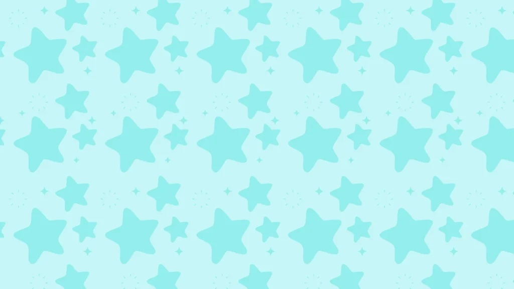 Cute Mint Star Pattern Background for Google Slides