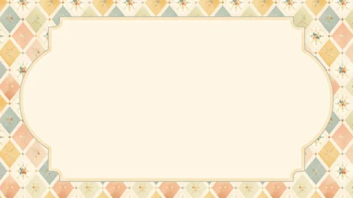 Cute Pastel Diamond Vintage Frame Background for Google Slides with a Cream Center Cute Pastel Diamond Vintage Frame Background for Google Slides with a Cream Center