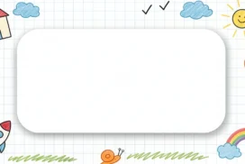 Cute School Doodle Grid Frame Background for PowerPoint