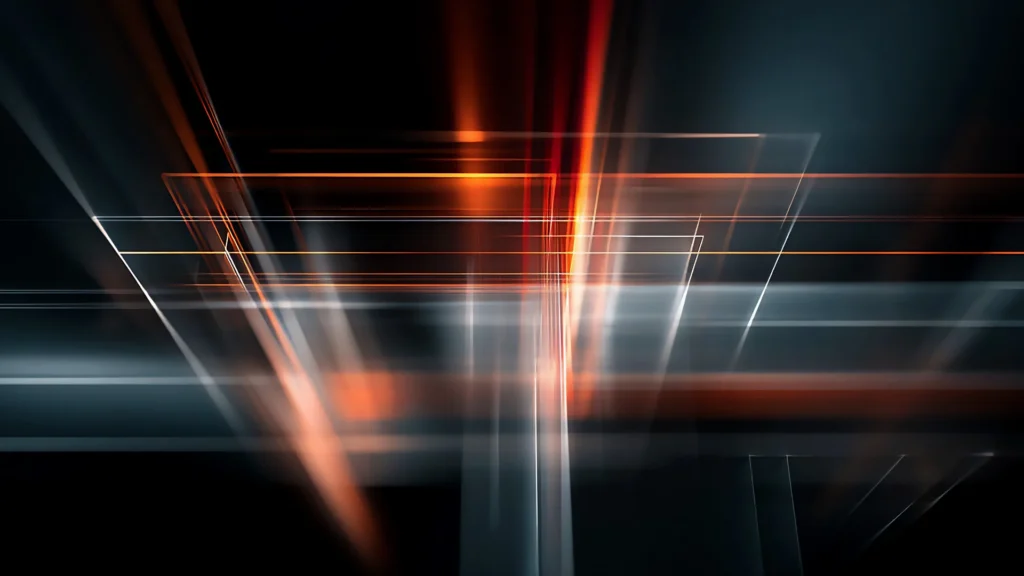 Dark Tech Background for PowerPoint with Glass Light Beams