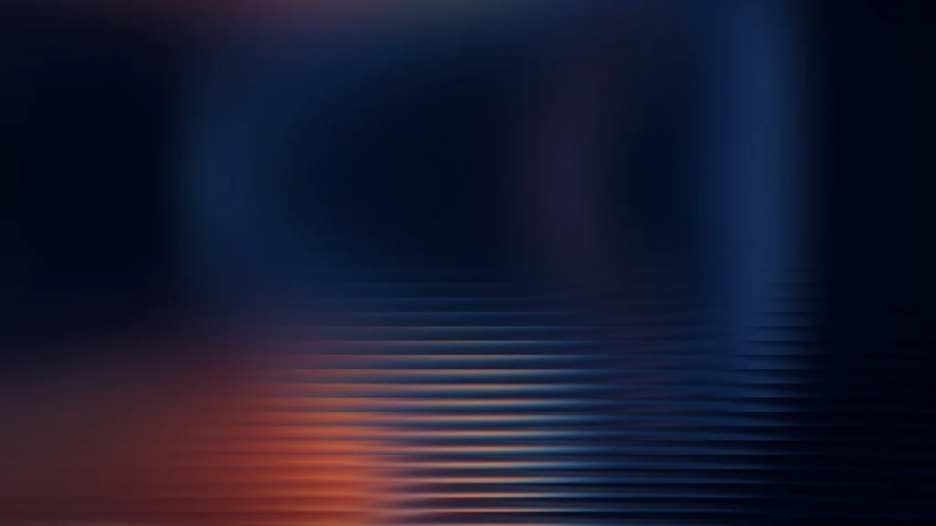 Dark Blue Orange Abstract Tunnel Background for PowerPoint