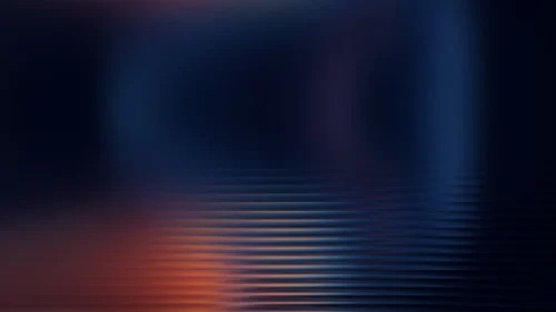 Dark Blue Orange Abstract Tunnel Background for PowerPoint