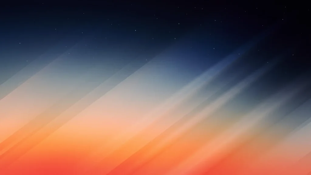 Dark Sunset Background for PowerPoint with Blue to Orange Diagonal Streaks