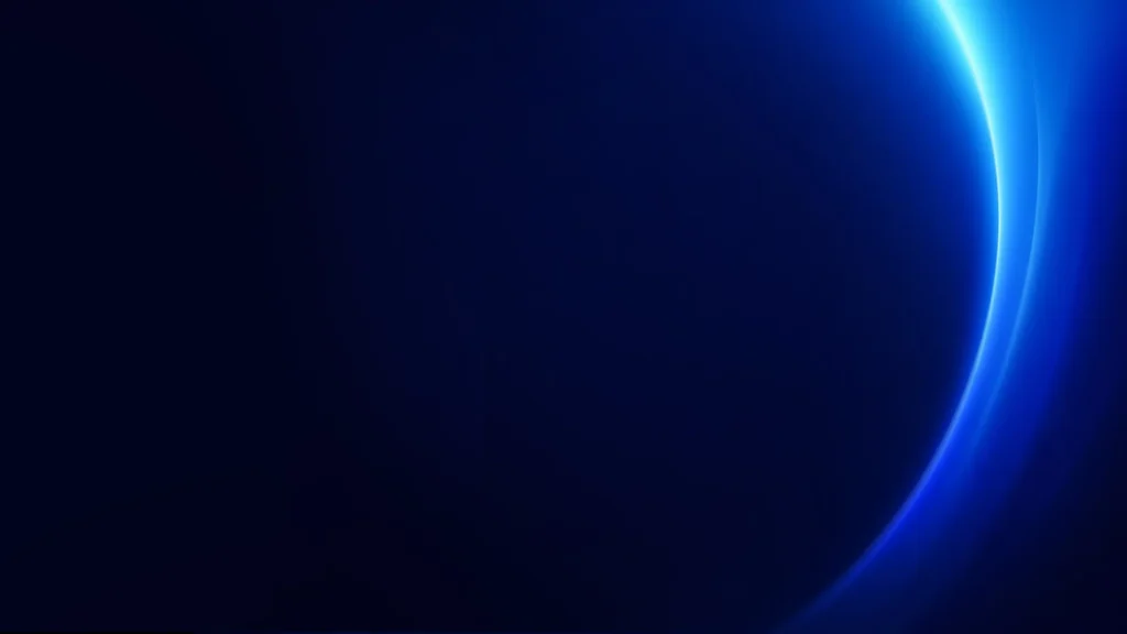 Dark Blue Background for Google Slides with a Glowing Crescent