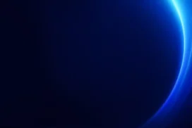 Dark Blue Background for Google Slides with a Glowing Crescent