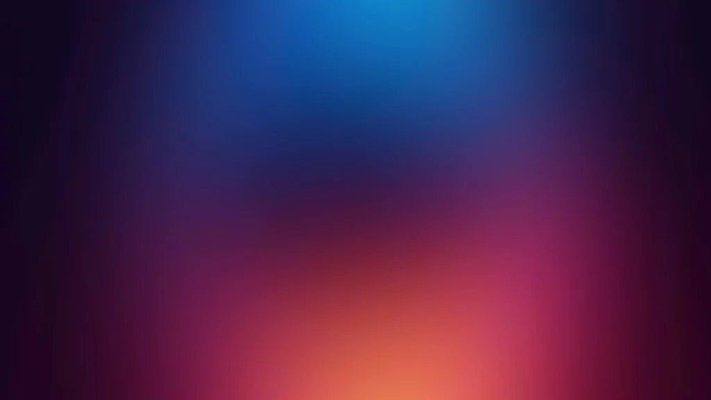 Dark Blue Red Gradient Background for PowerPoint with a Cobalt Top Glow and Coral Ember Base