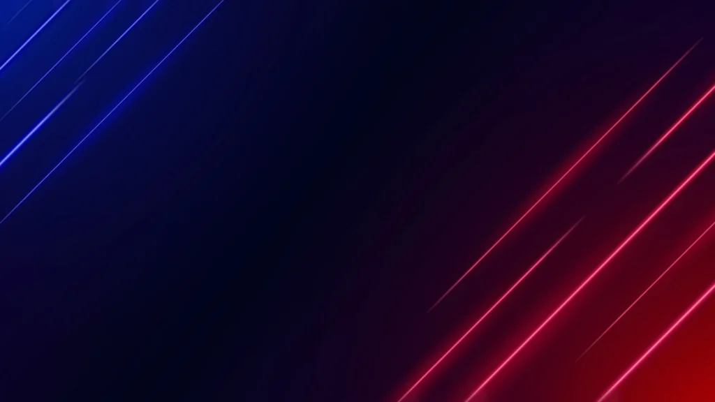 Dark Blue Red Background for PowerPoint with Neon Diagonal Light Lines