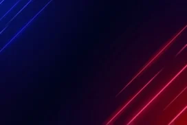 Dark Blue Red Background for PowerPoint with Neon Diagonal Light Lines