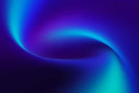 Dark Blue Swirl Background For Google Slides With A Turquoise Spiral Glow
