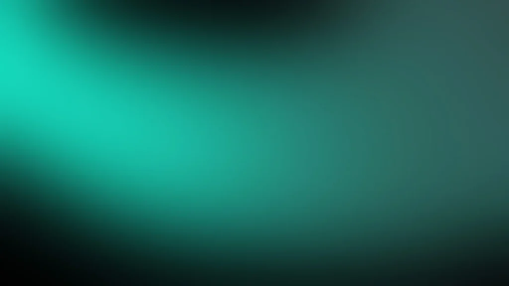Dark Green Background for PowerPoint with Teal Light Arc