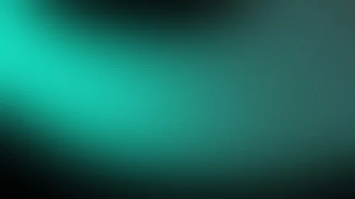 Dark Green Background for PowerPoint with Teal Light Arc