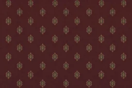 Dark Red Pattern Background for PowerPoint with Gold Medallions