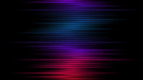 Dark Purple Blue Light Lines Background for PowerPoint with Thin Neon Scanline Stripes