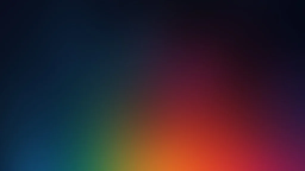 Dark Rainbow Glow Gradient Background for Google Slides with a Rising Ember Horizon