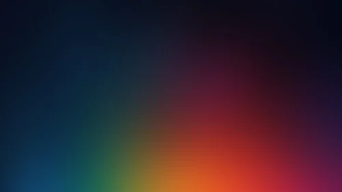 Dark rainbow glow gradient background for Google Slides: navy sky with a green, amber and red glow rising from below