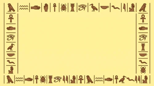 Egyptian Hieroglyphics Frame Background for PowerPoint with a Cream Papyrus Field and Brown Glyph Border Egyptian Hieroglyphics Frame Background for PowerPoint with a Cream Papyrus Field and Brown Glyph Border