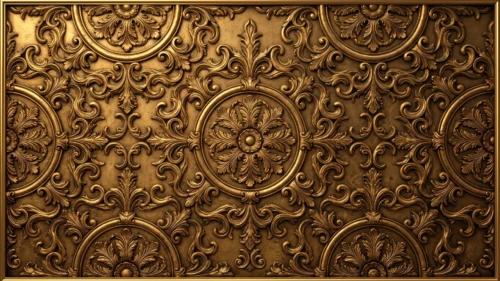 Gold Ornate Background for PowerPoint with Carved Baroque Medallions and a Thin Gilded Border Gold Ornate Background for PowerPoint with Carved Baroque Medallions and a Thin Gilded Border