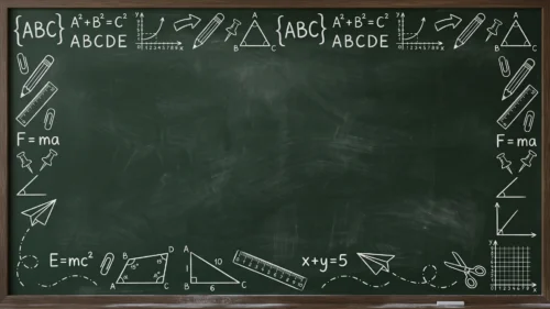Chalkboard School Background For PowerPoint With A Math And Science Chalk Frame On Dark Green Chalkboard School Background For PowerPoint With A Math And Science Chalk Frame On Dark Green